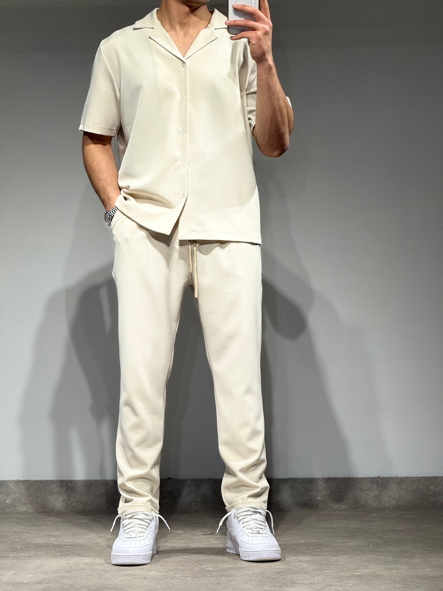 Ensemble Beige Chemise et Pantalon