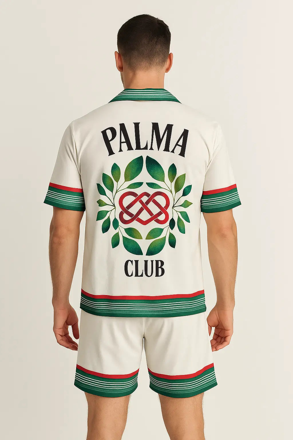 Ensemble Chemise et Short Palma Blanc Vert bonhomme