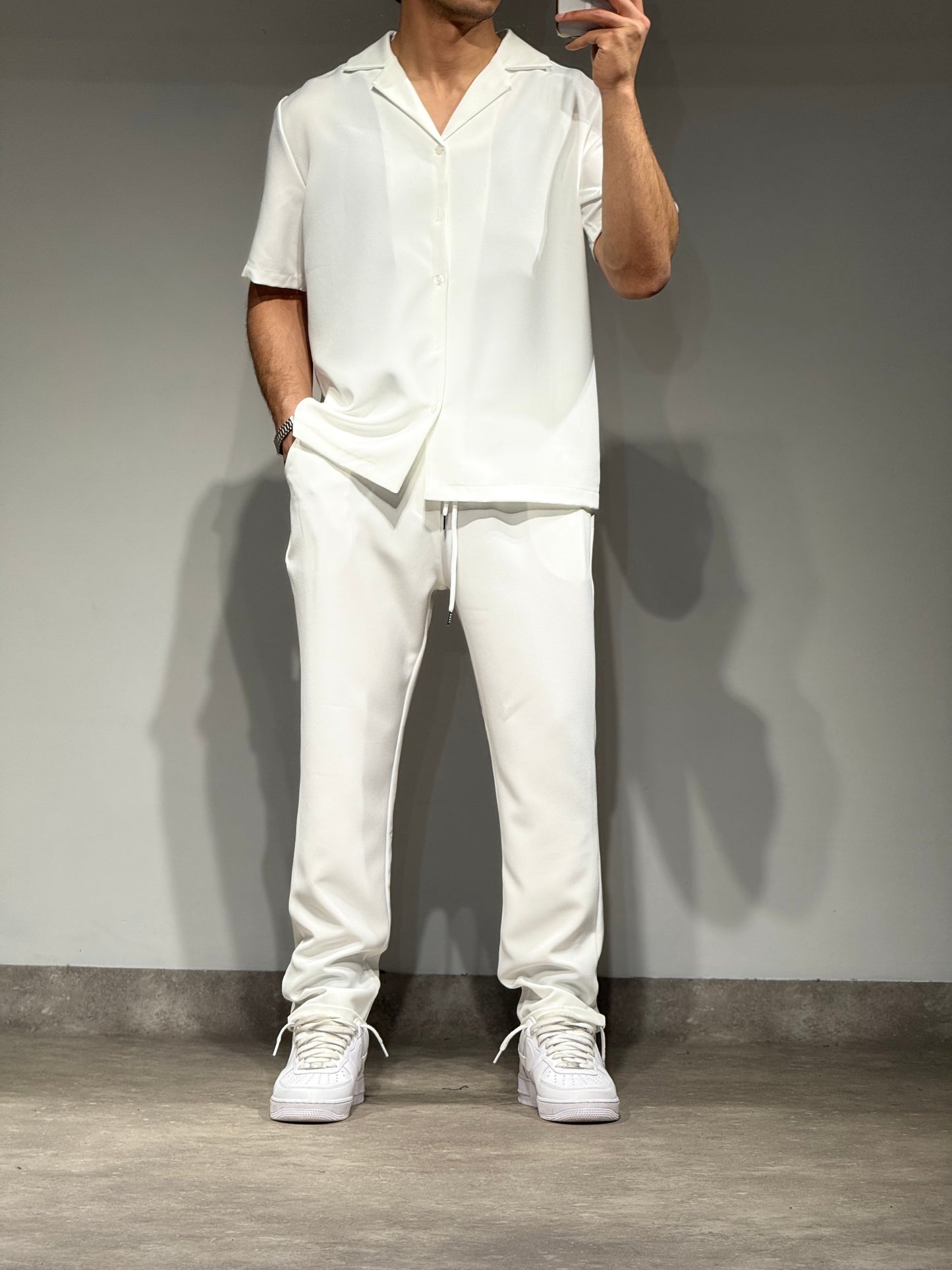 Ensemble Blanc Chemise et Pantalon