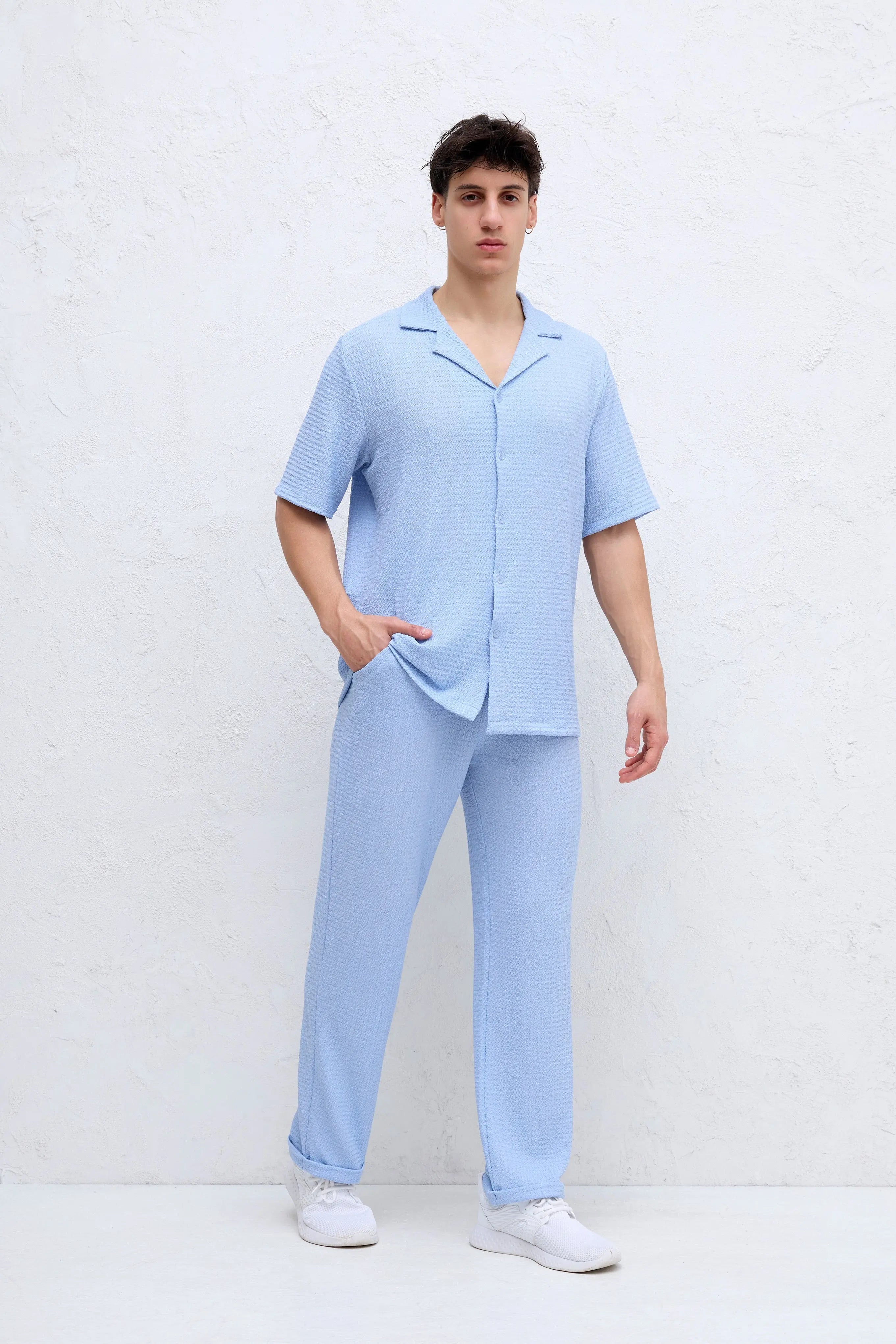 Ensemble Ciel Chemise et Pantalon Gauffré bonhomme