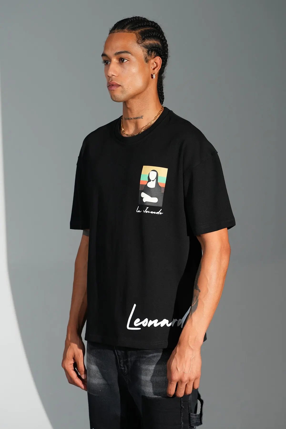 Tee-shirt Joconde Noir - bonhomme