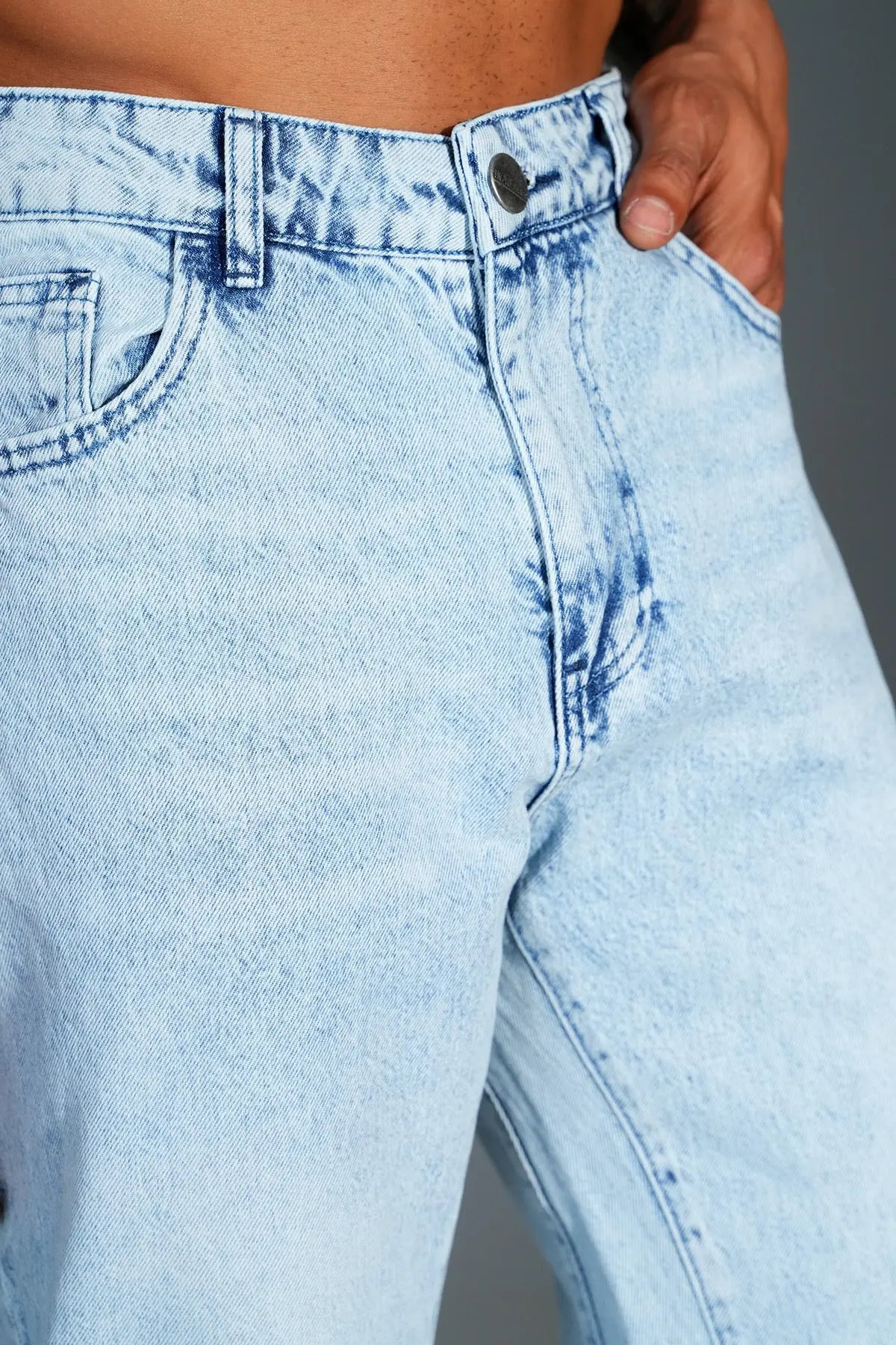 Jean Homme Outfit – Coupe Flare Denim Bleu Clair bonhomme