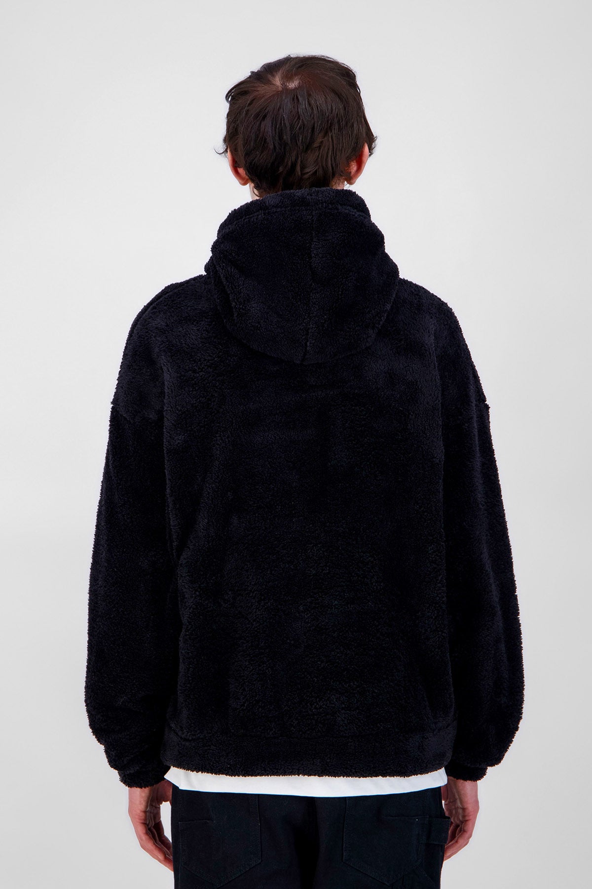 Sweat Moumoute à Capuche Noir Avec Cœur Gris