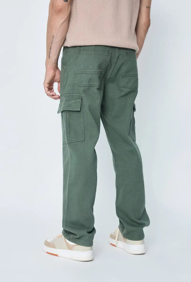 Jeans Cargo Homme Kaki bonhomme