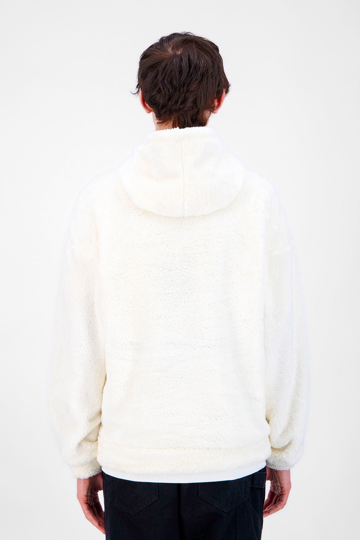 Sweat Moumoute à Capuche Blanc Avec Cœur Rouge