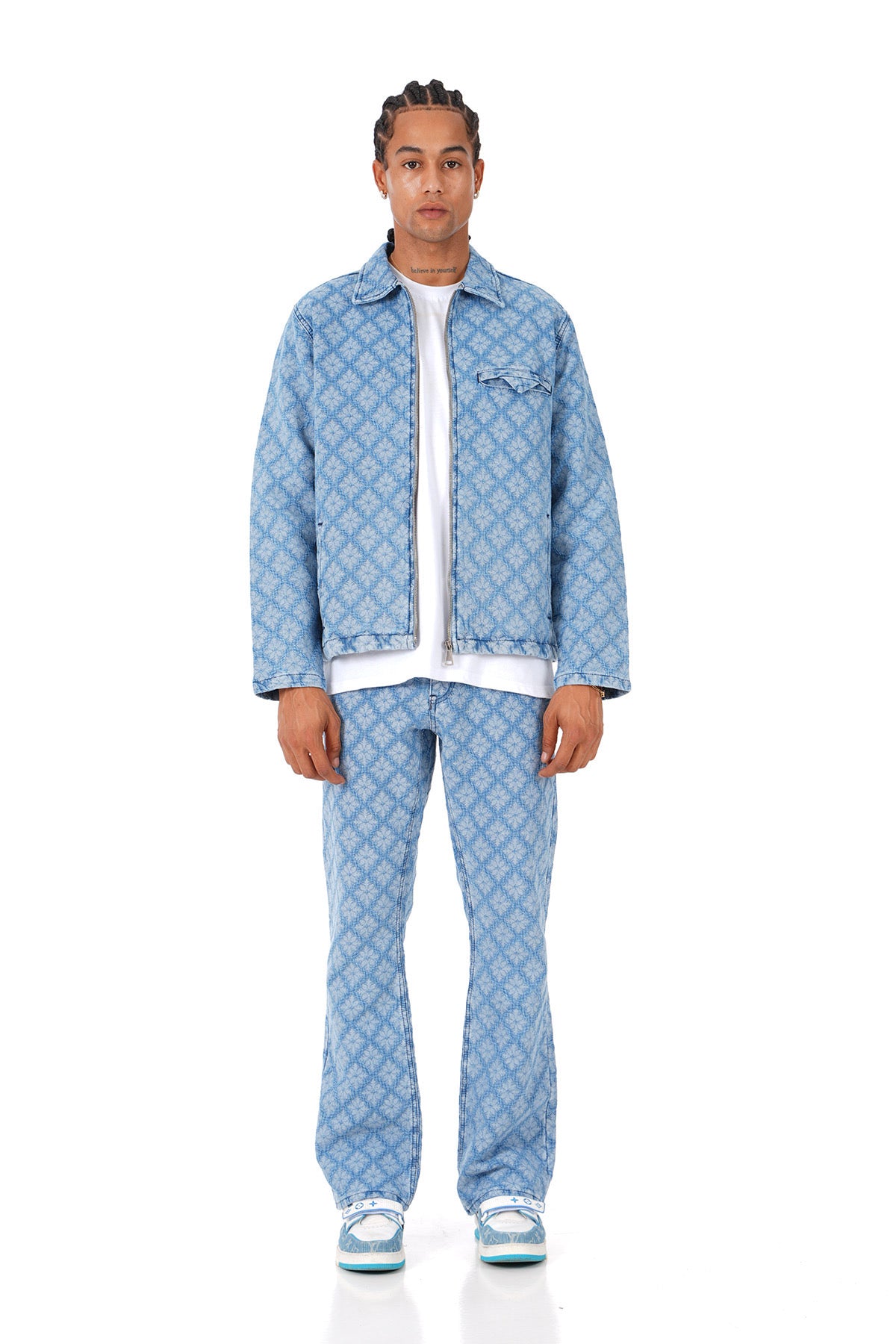 Veste en Jeans Fleur de lys