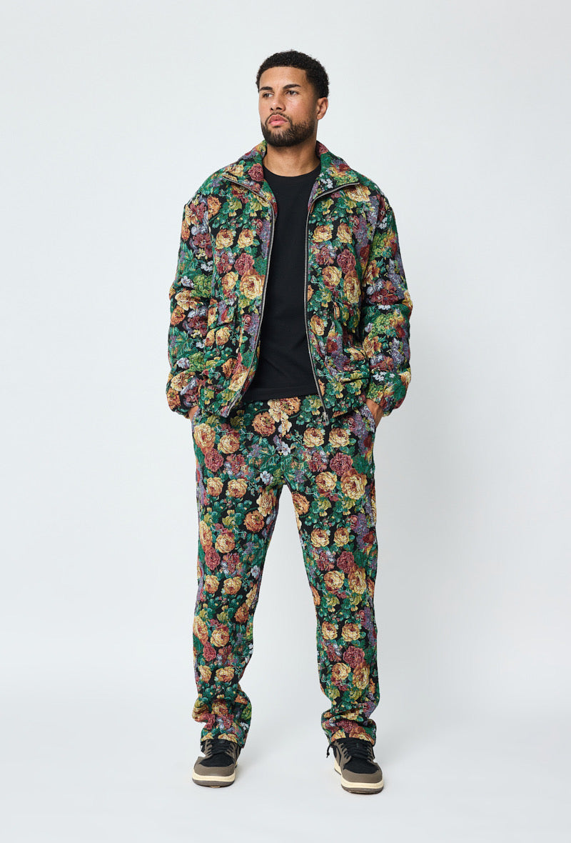 L ensemble homme veste pantalon imprime floral bonhomme