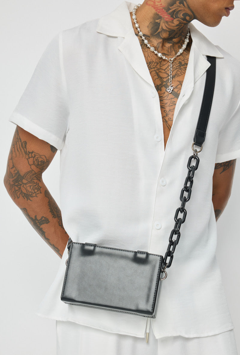 Sacoche Noir Simili Cuir