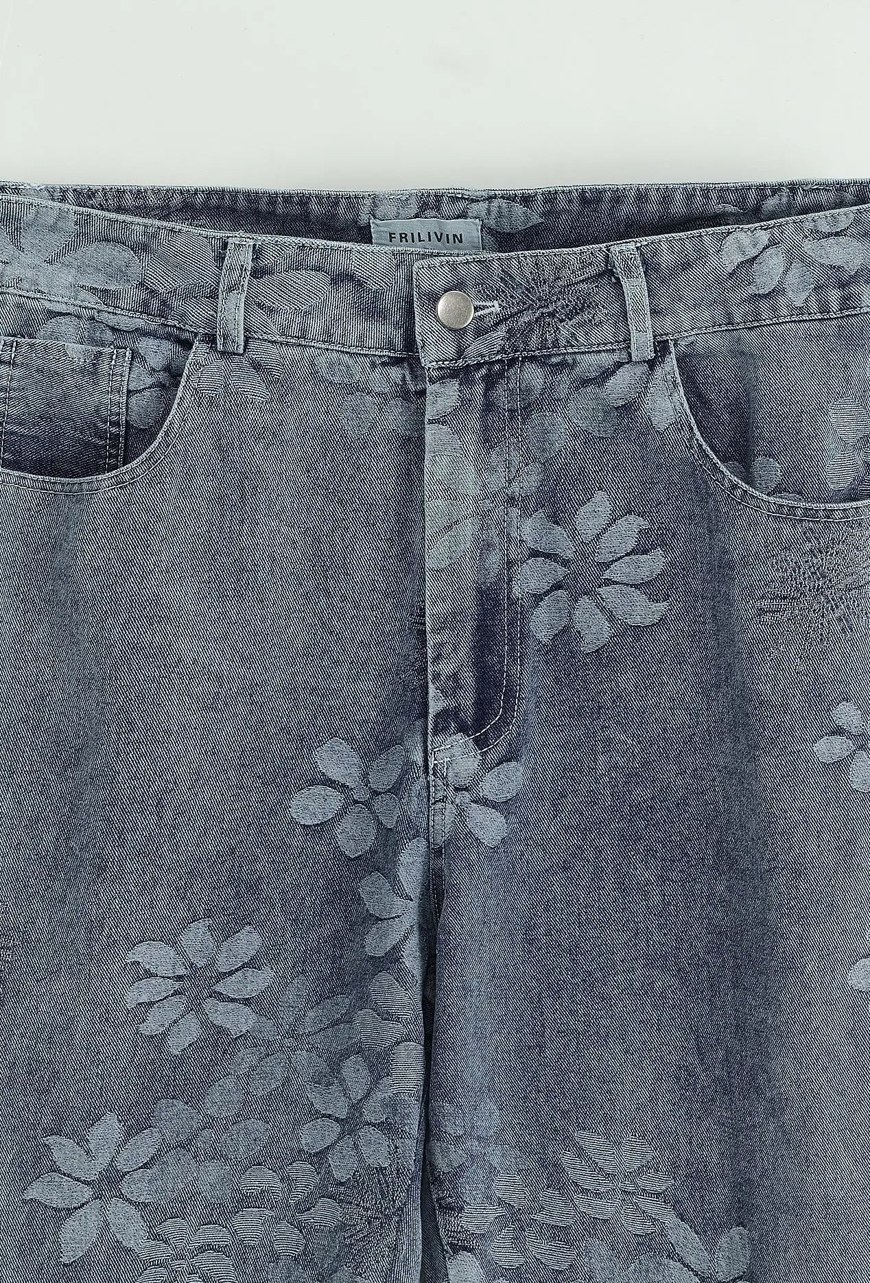 Ensemble En Jeans Denim Bleu Floral bonhomme
