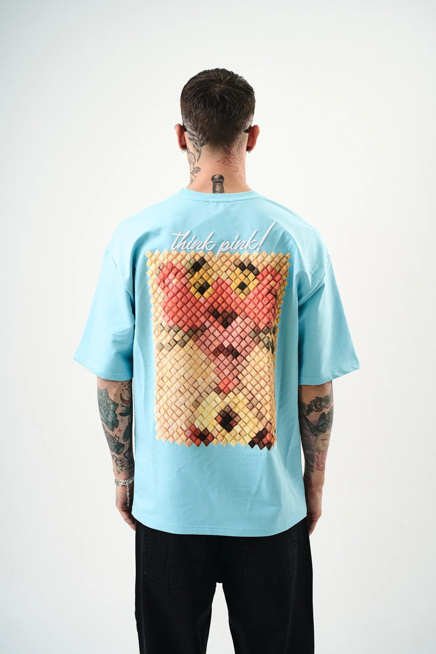 Tee Shirt Leo Think Pink Ciel bonhomme