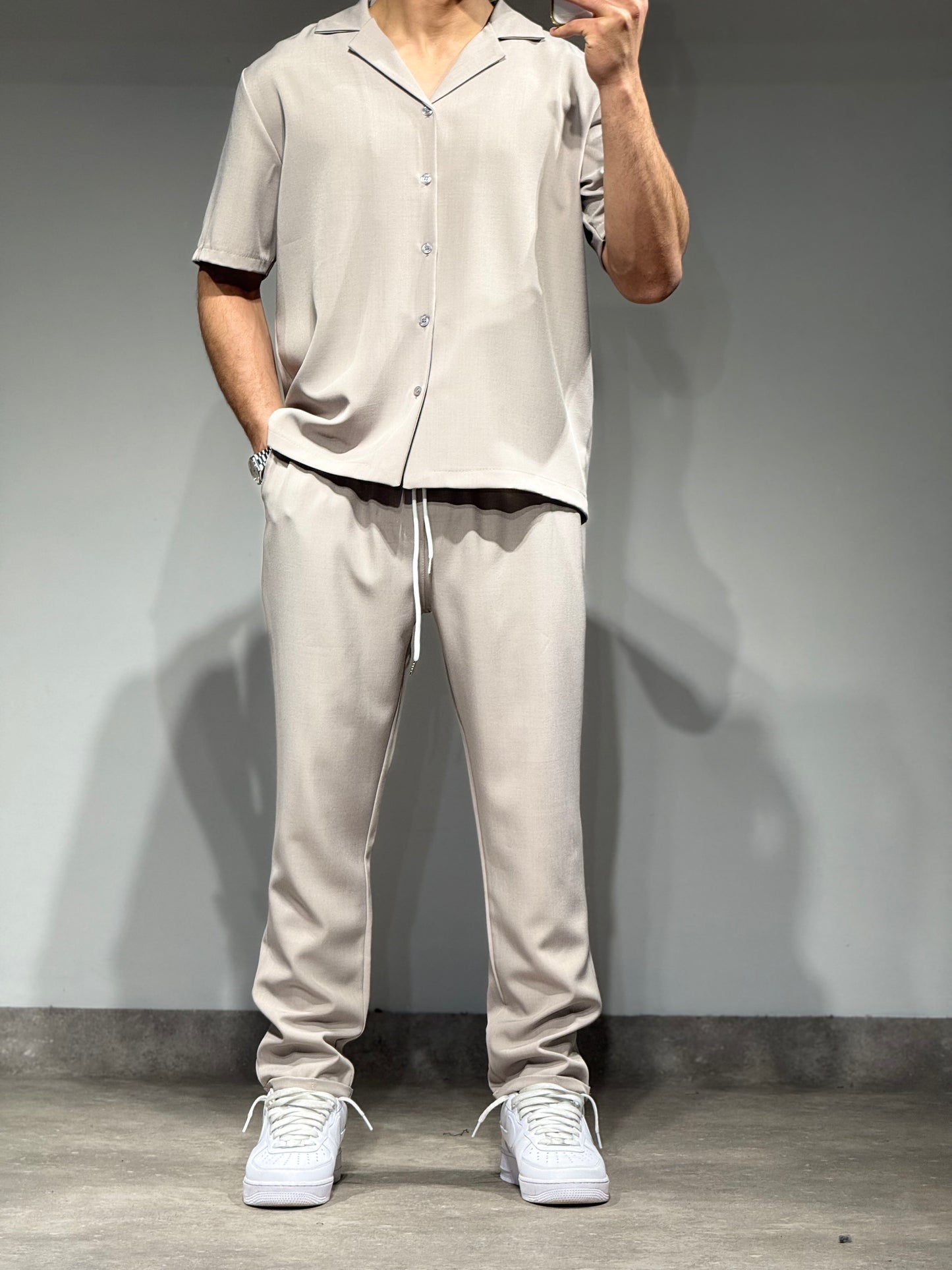 Ensemble Gris Chemise et Pantalon