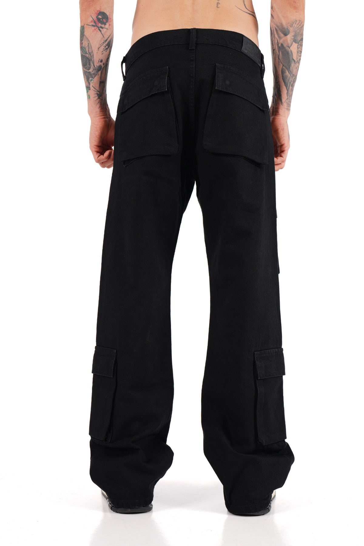 Jeans Noir homme Coupe Large Multipoches