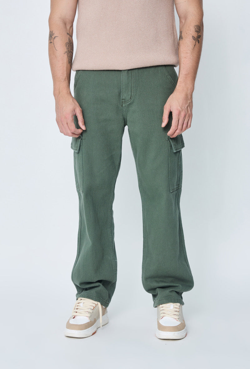 Jeans Cargo Homme Kaki