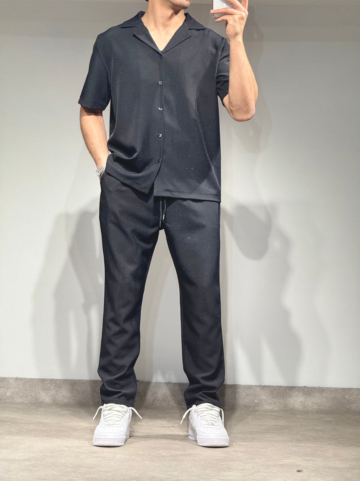 Ensemble Noir Chemise et Pantalon