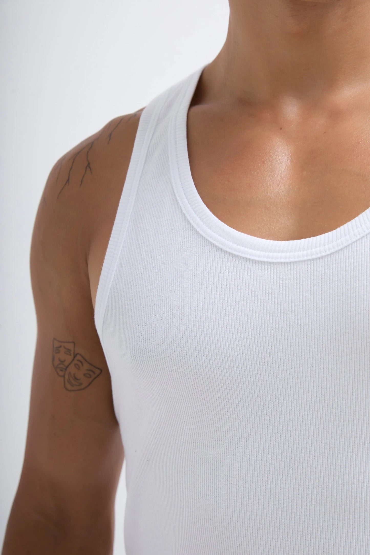 Débardeur blanc homme bonhomme