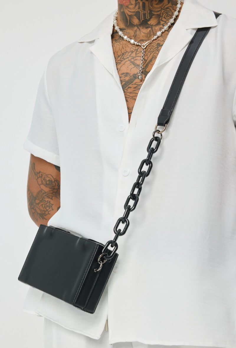 Sacoche Noir Simili Cuir