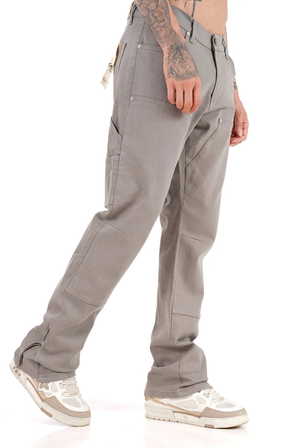 Jeans Carpenteur Gris Homme Coupe Flare bonhomme