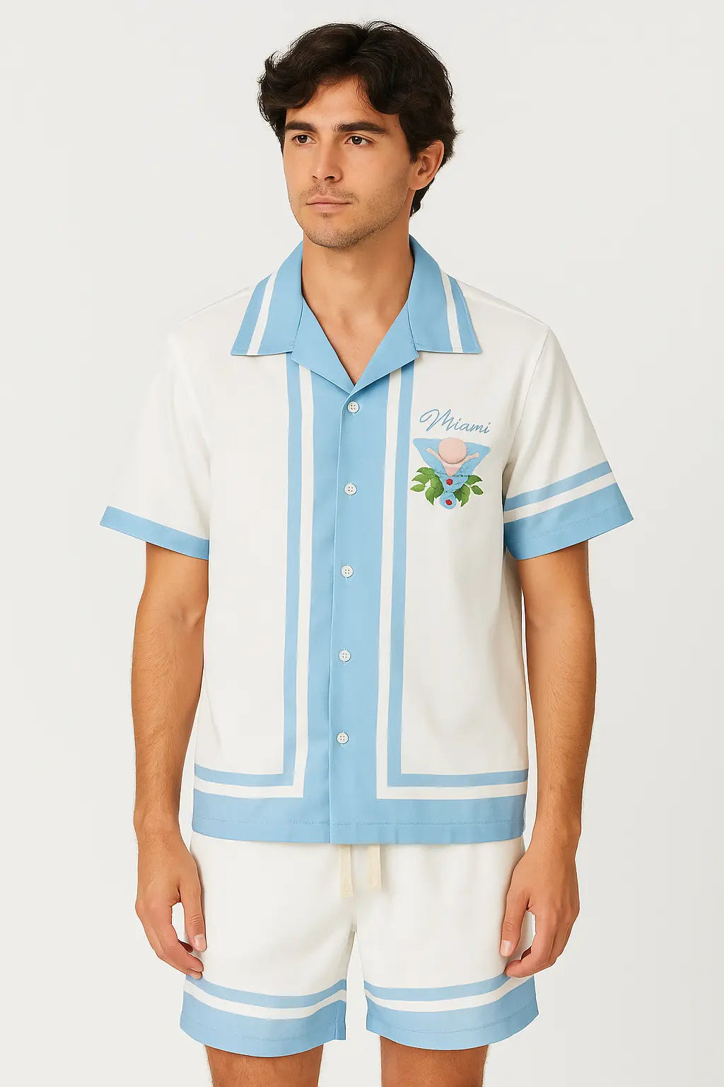Ensemble Chemise et Short Miami Blanc bonhomme