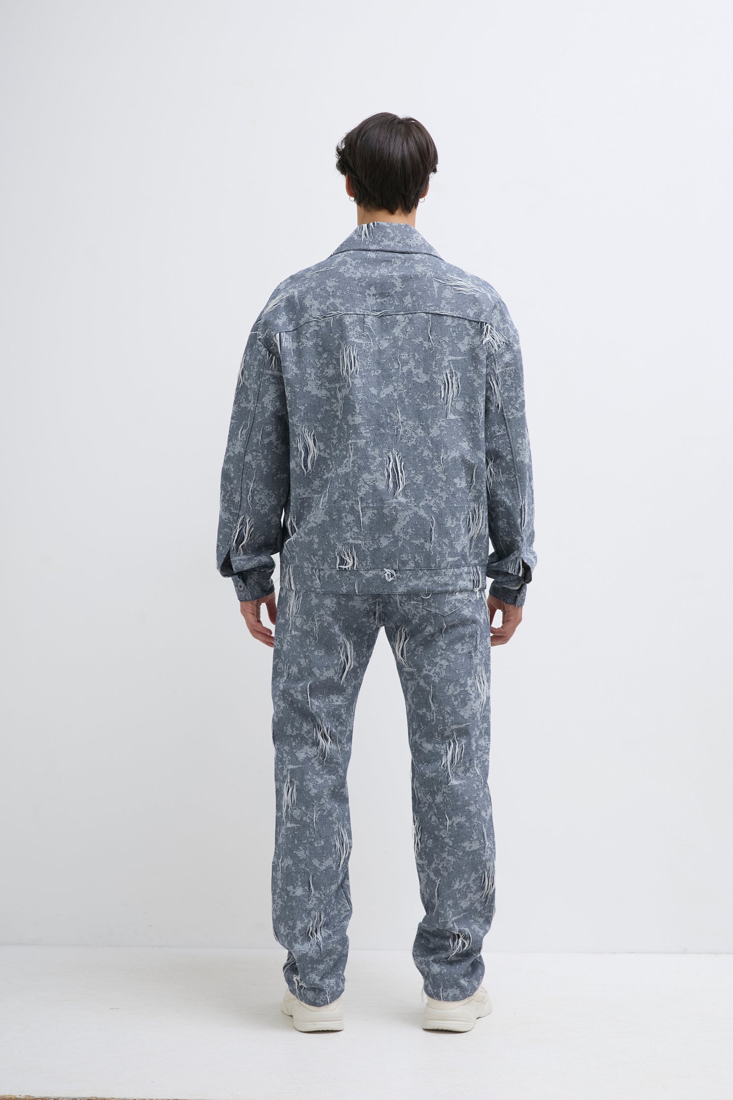 L'ensemble en jeans pour homme, veste et jeans denim bleu