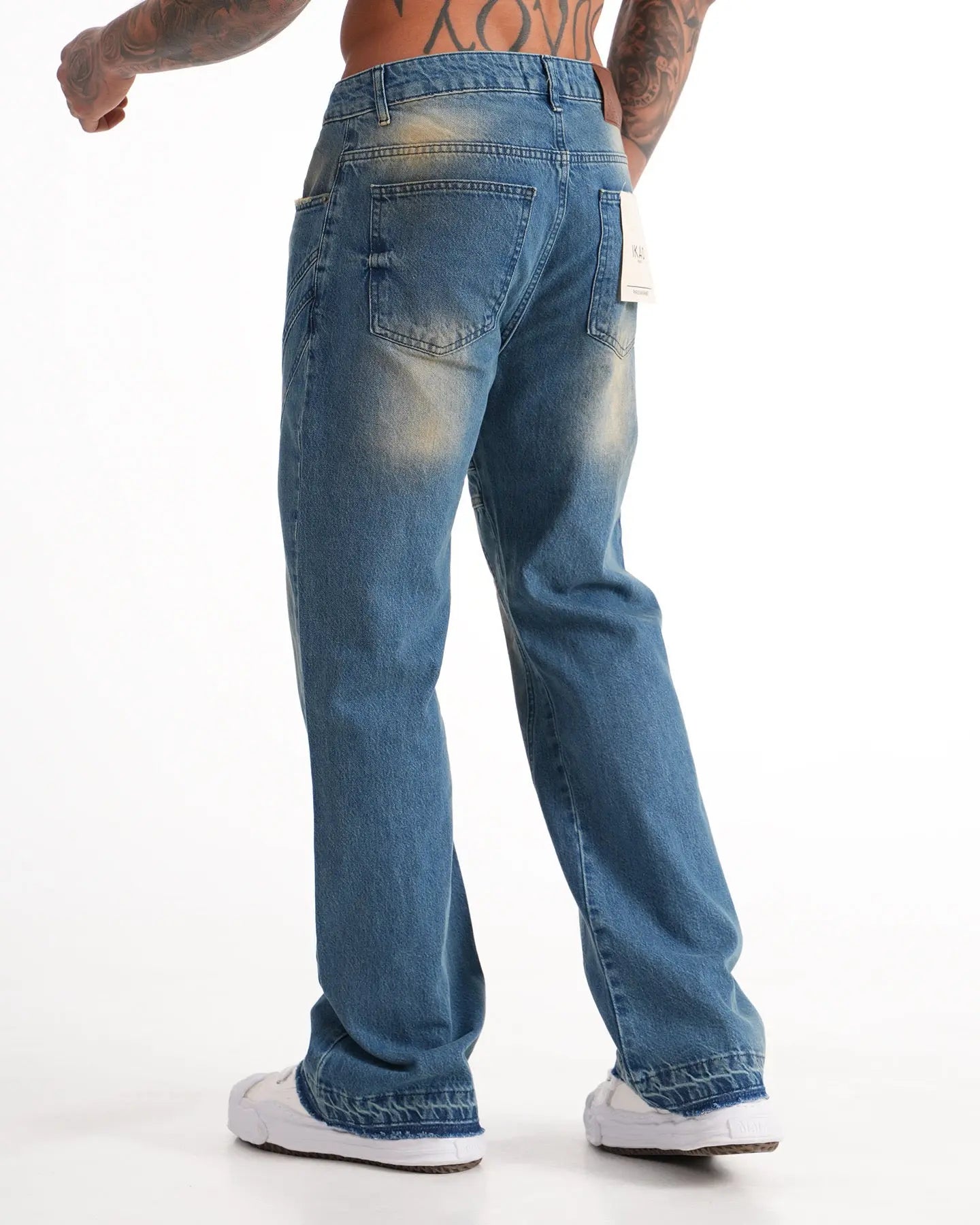 Jean Homme Streetwear Délavé – Coupe Loose bonhomme