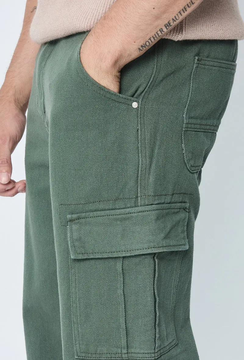 Jeans Cargo Homme Kaki bonhomme