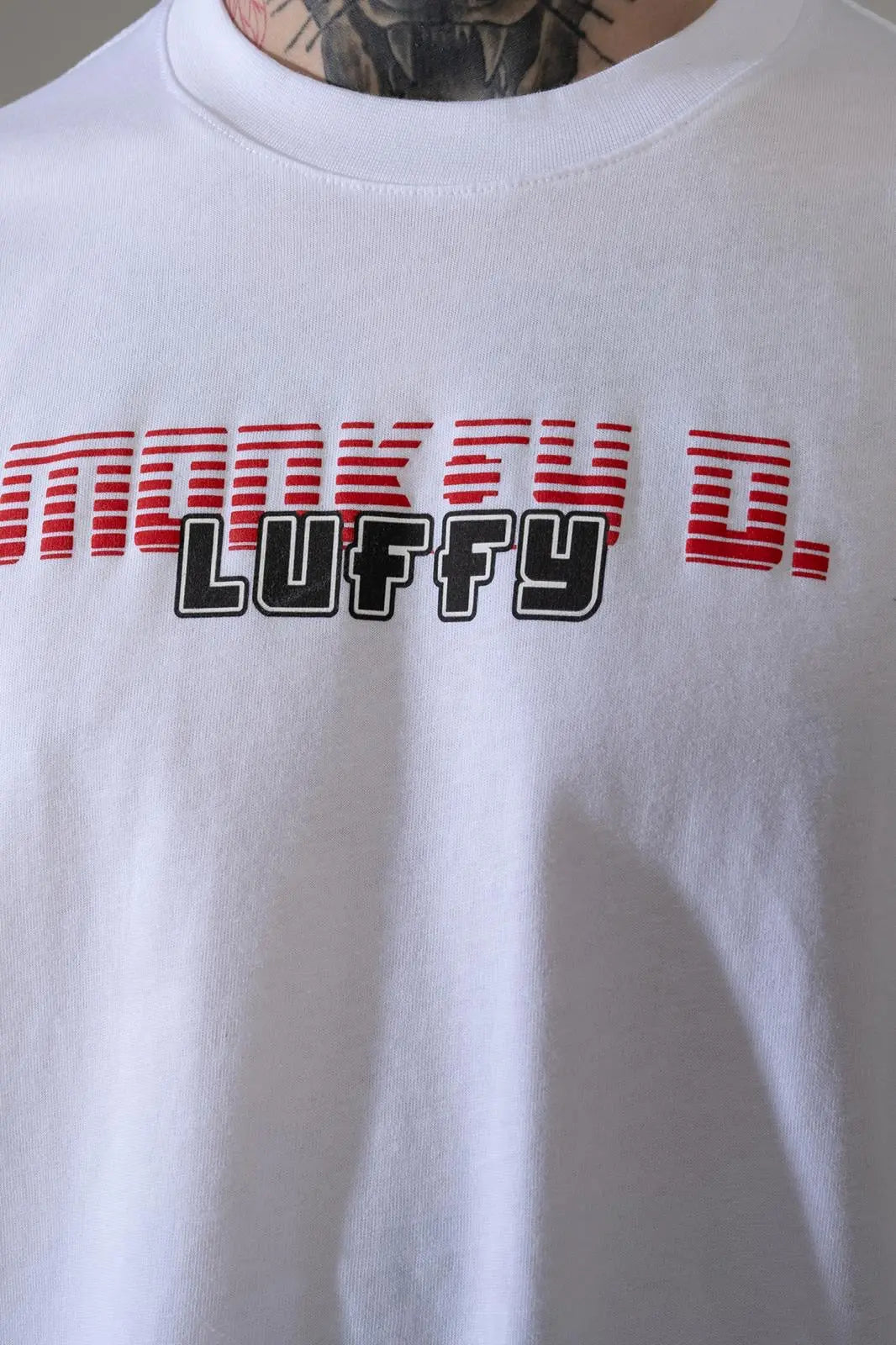 Tee Shirt Luffy Blanc bonhomme
