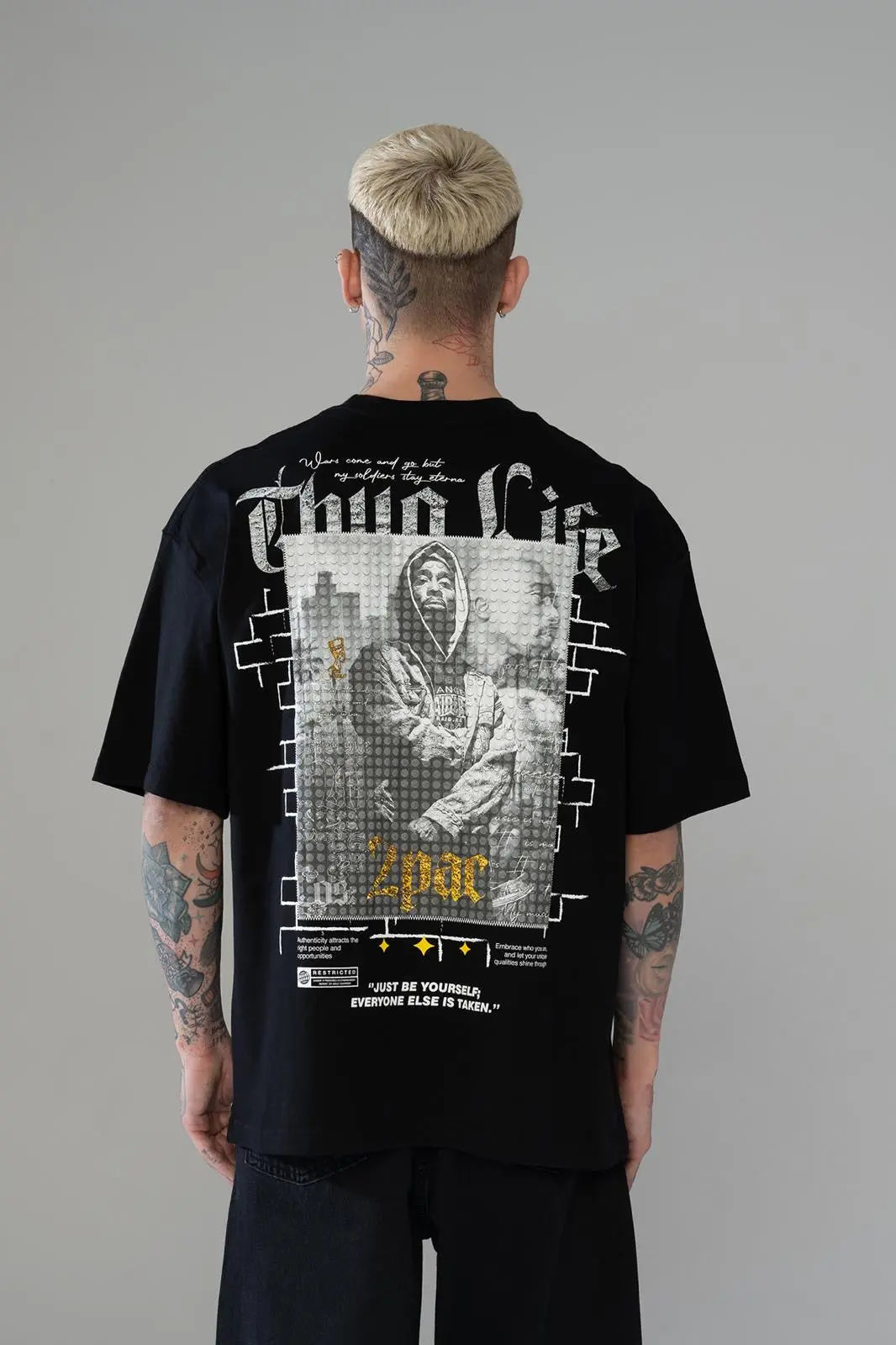 Tee Shirt 2 Pac Noir bonhomme