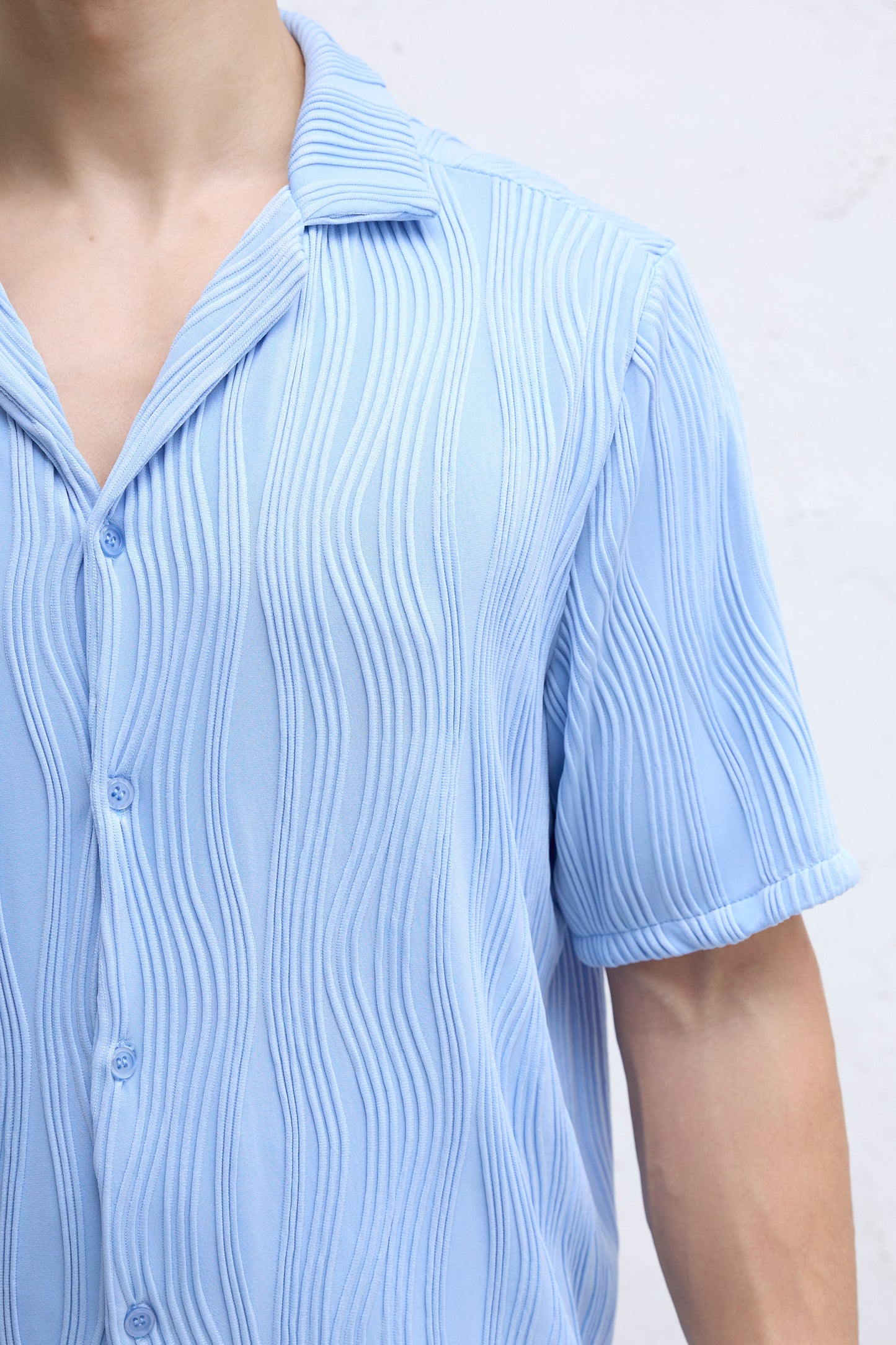 Ensemble Ciel ondulé Chemise et Pantalon Ciel