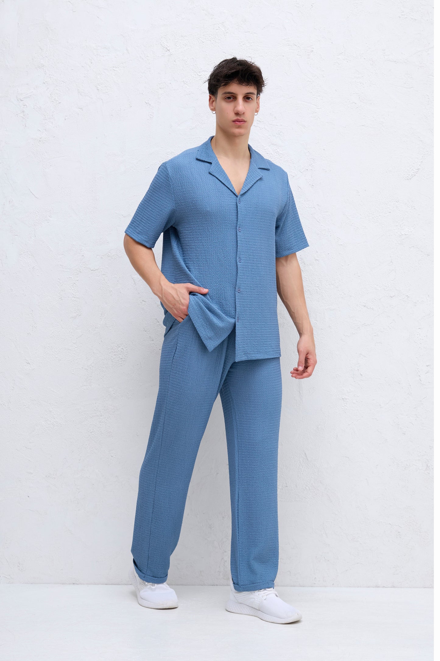 Ensemble Jeans Chemise et Pantalon Gauffré