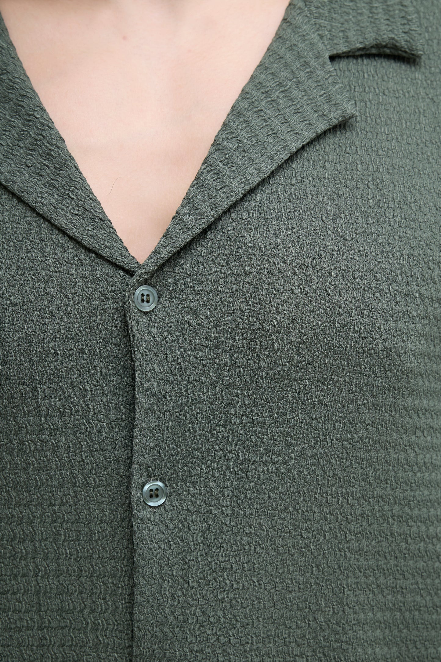 Ensemble Kaki Chemise et Pantalon Gauffré