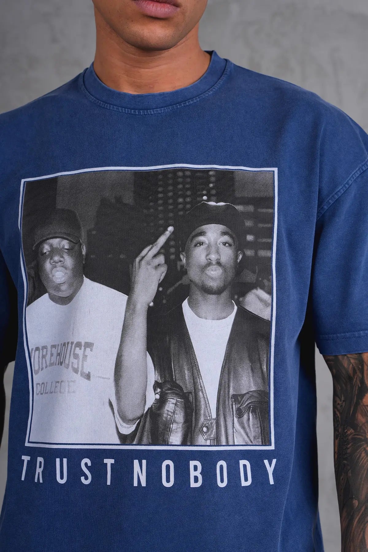 Tee Shirt Big et 2 Pac Indigo bonhomme