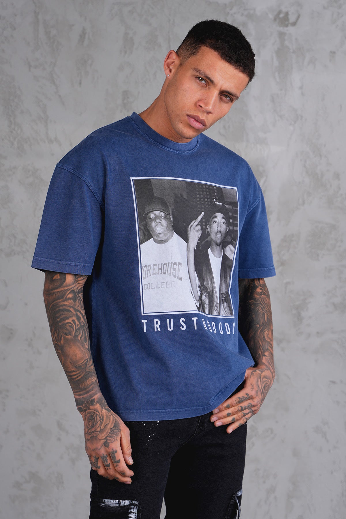 Tee Shirt Big et 2 Pac Indigo