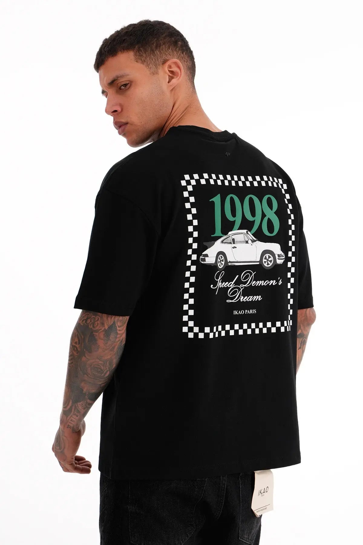 Tee Shirt Tour Porche 1998 Noir bonhomme