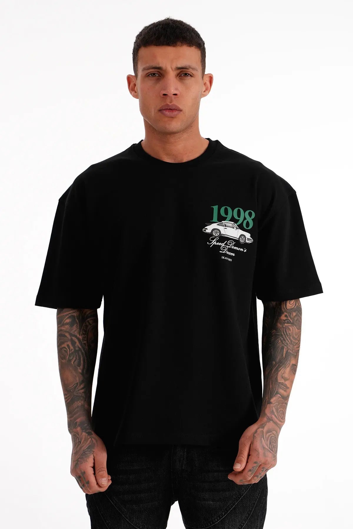 Tee Shirt Tour Porche 1998 Noir bonhomme