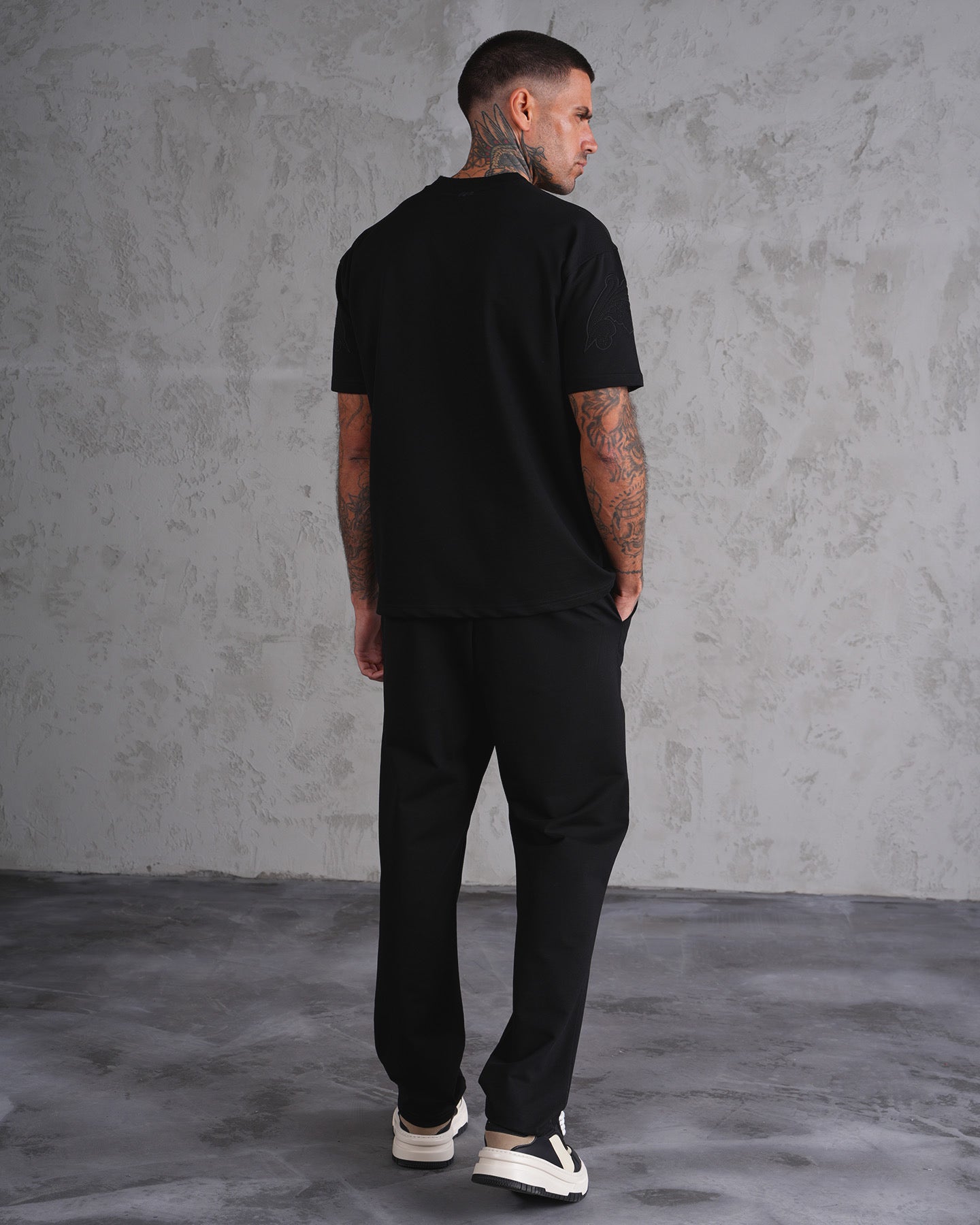 Ensemble Jogging Tee Shirt et Pantalon Noir