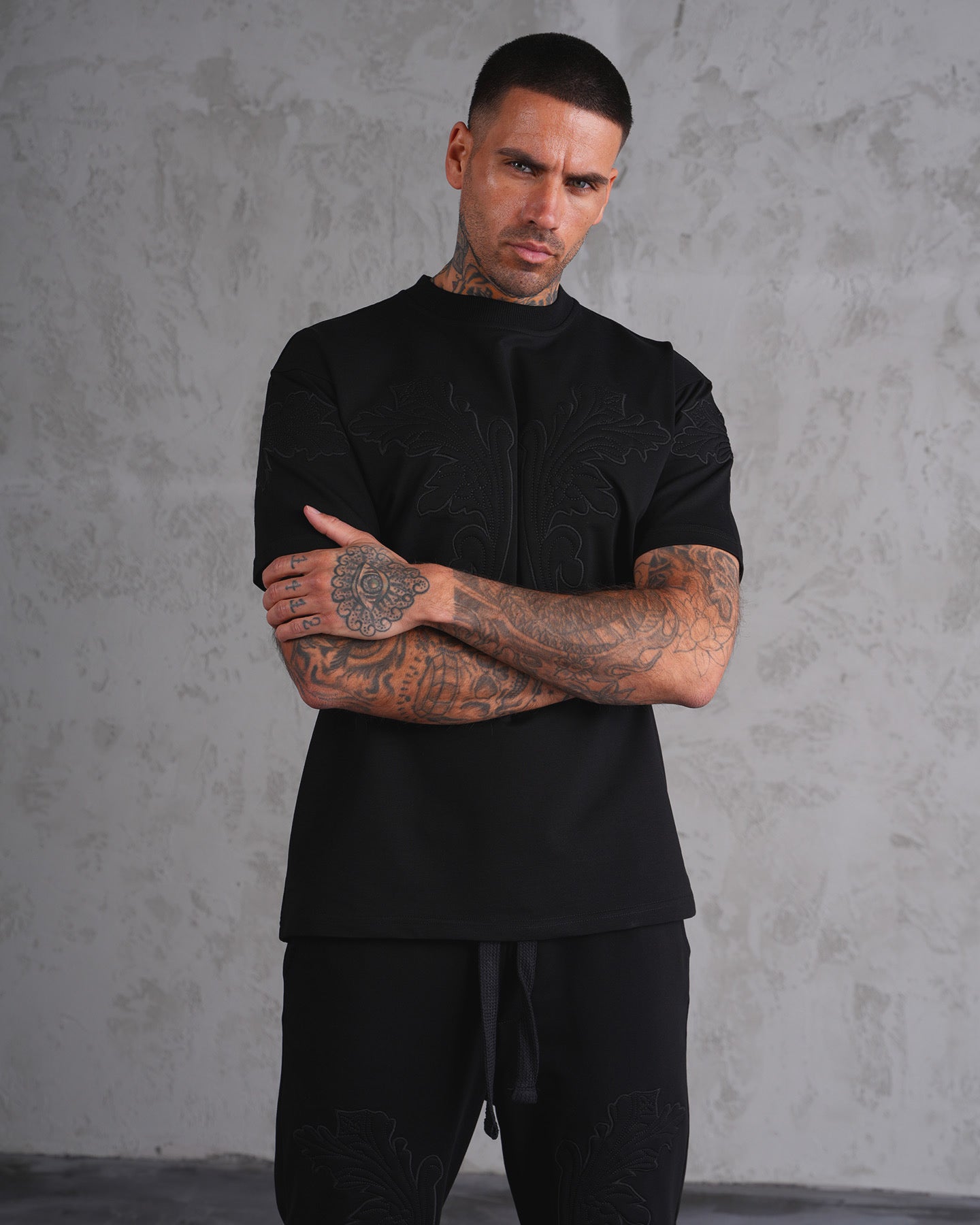 Ensemble Jogging Tee Shirt et Pantalon Noir