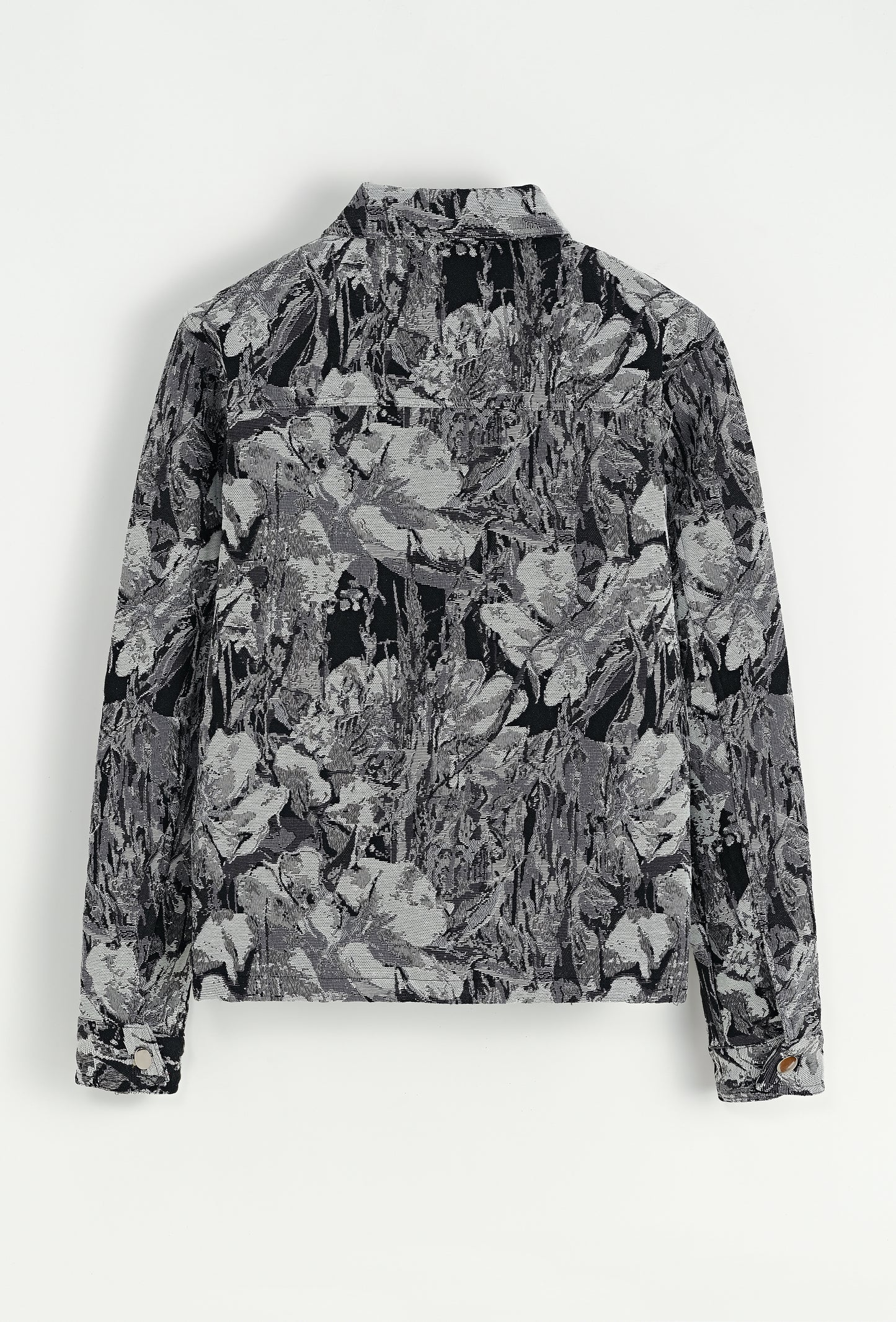 Veste Style Chemise Gris Floral