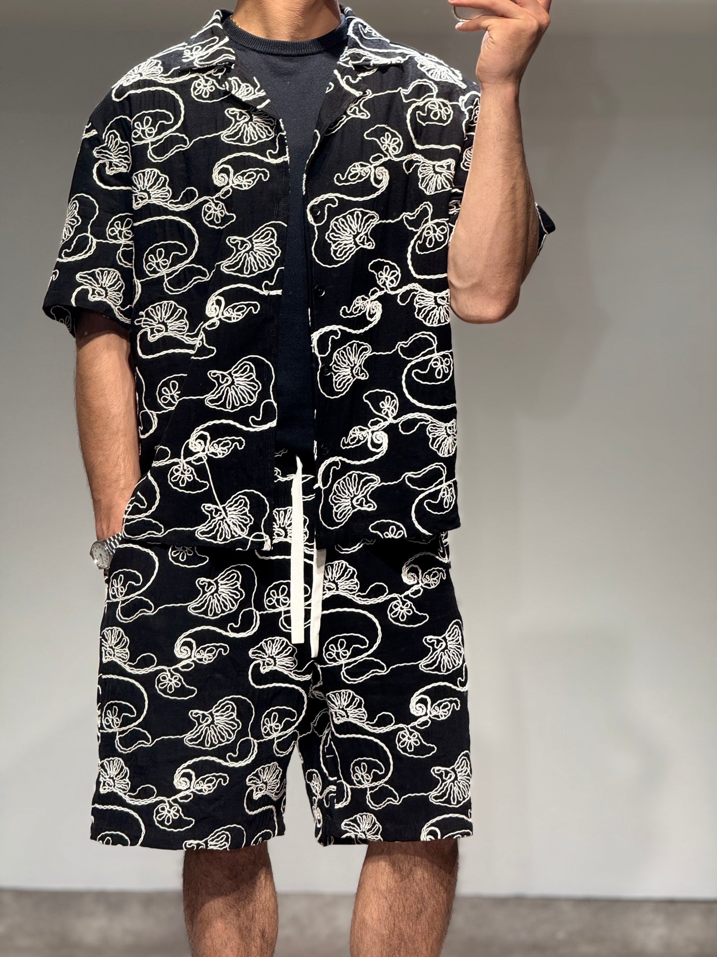 Ensemble Chemise et Short Noir