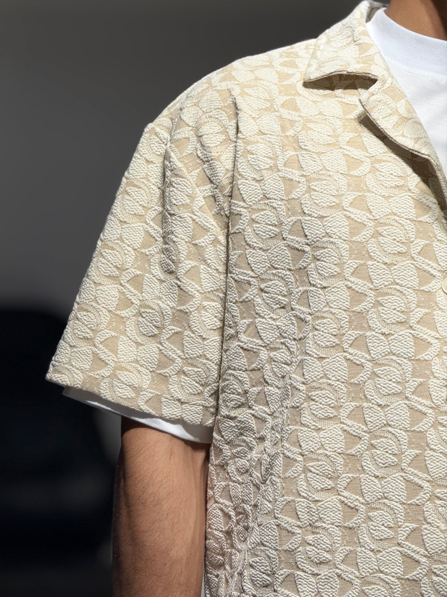 Ensemble Chemise et Short Beige