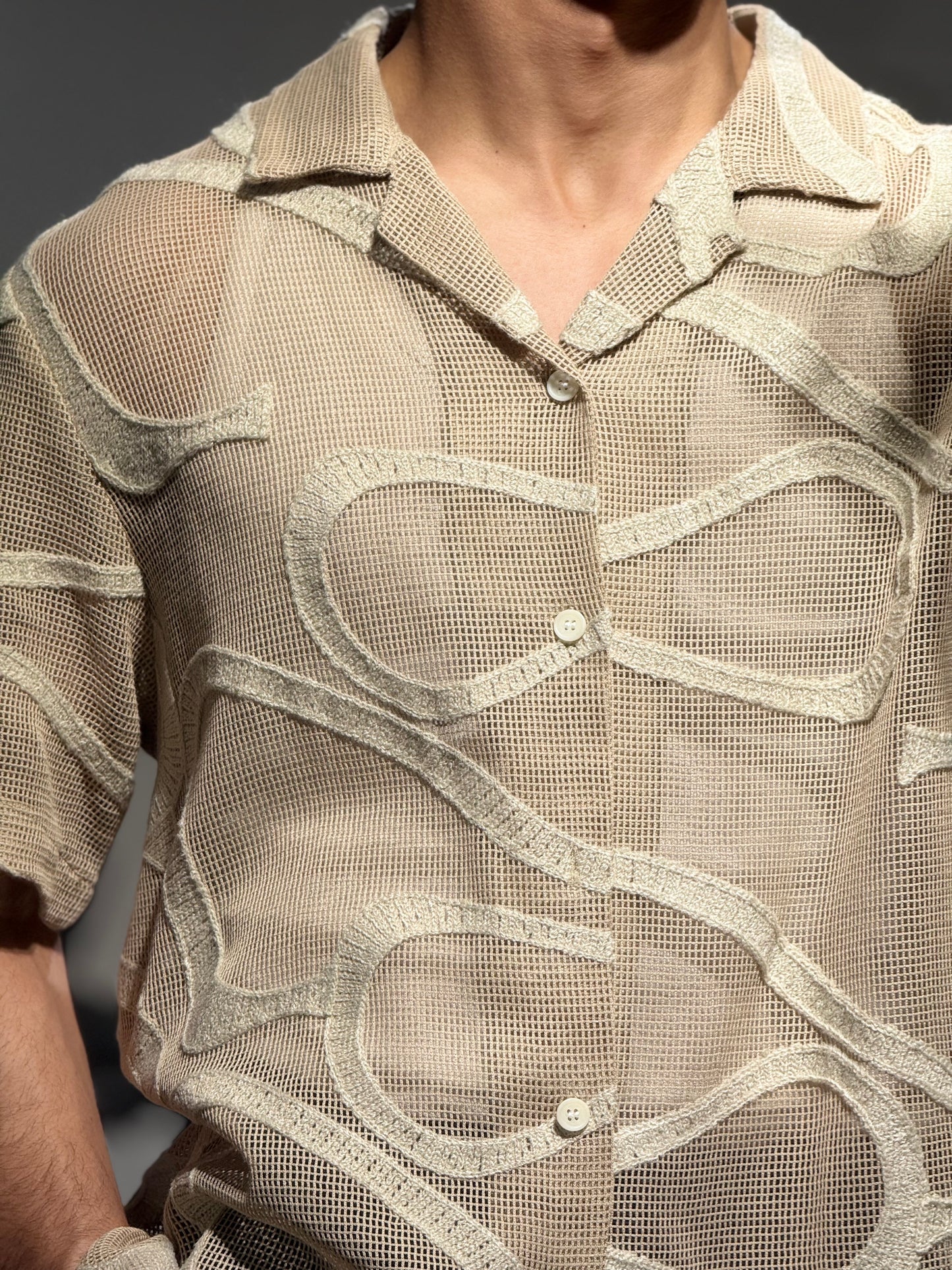 Chemise Crochet Beige