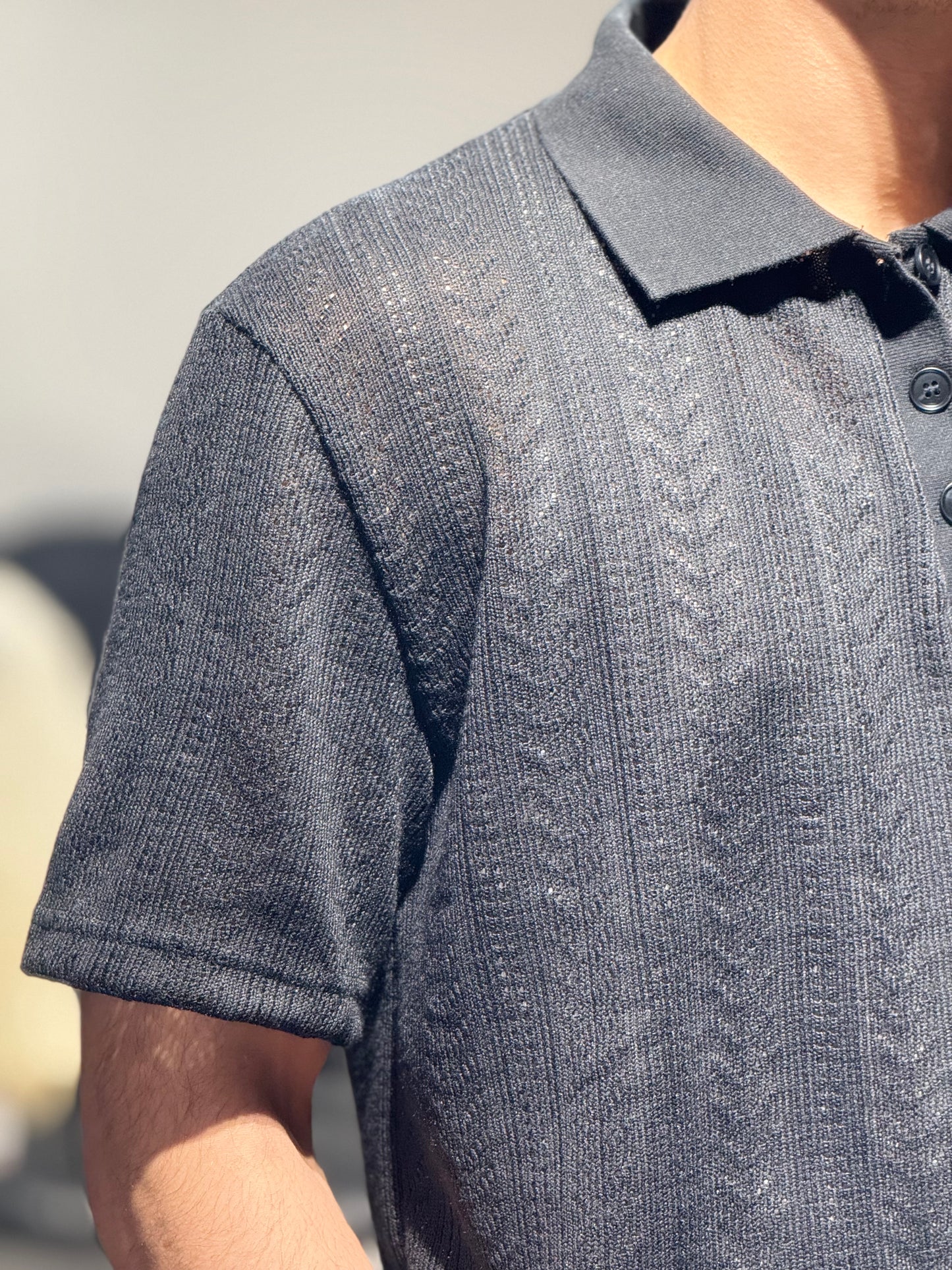 Polo Maille Noir
