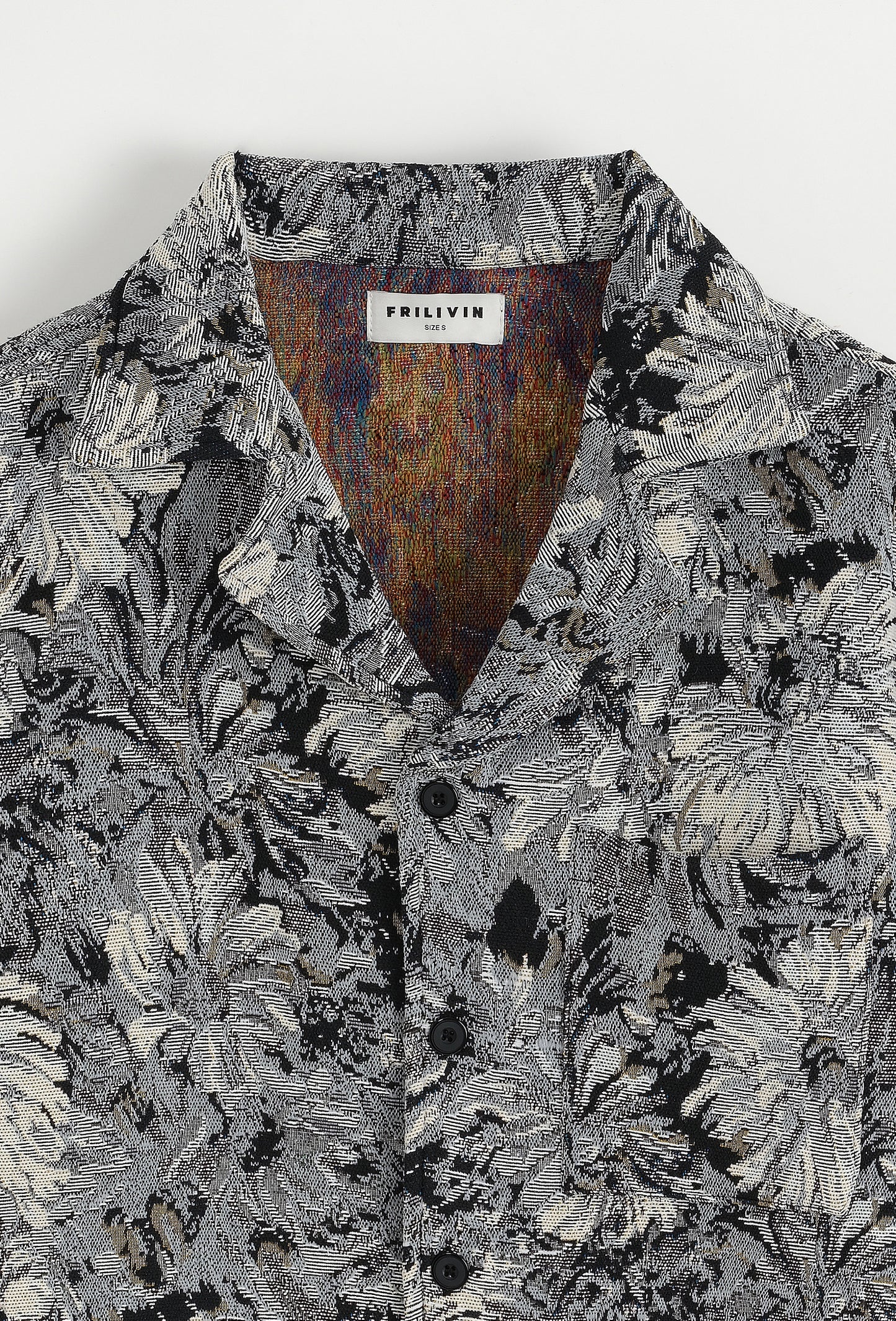 Ensemble Chemise et Pantalon Floral Gris et Blanc