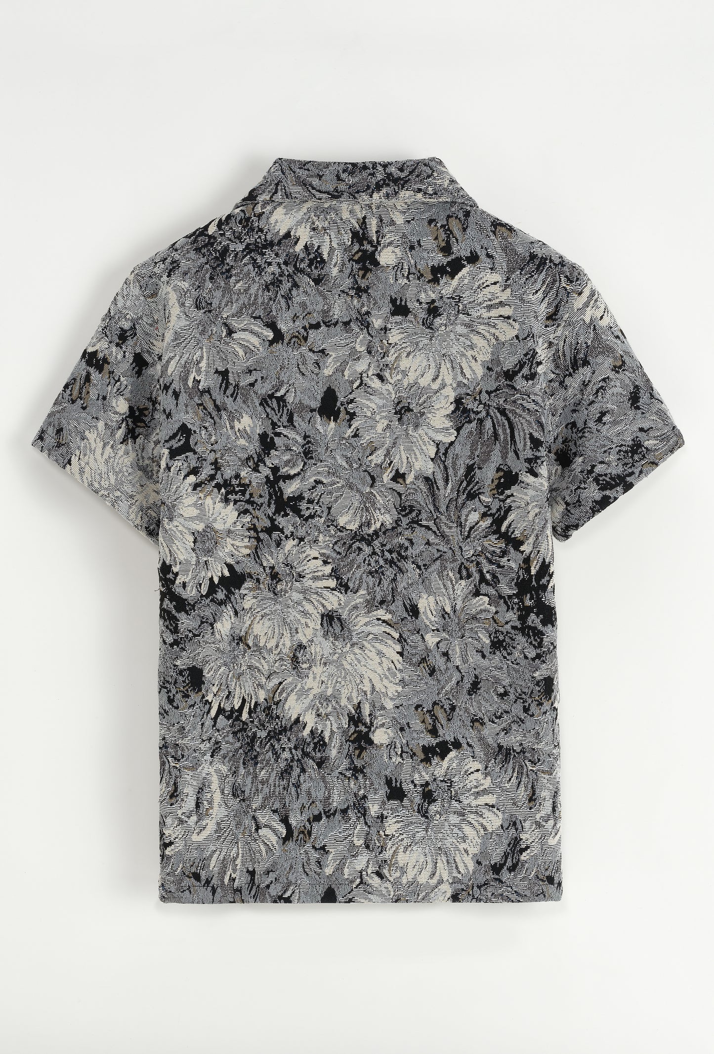 Ensemble Chemise et Pantalon Floral Gris et Blanc