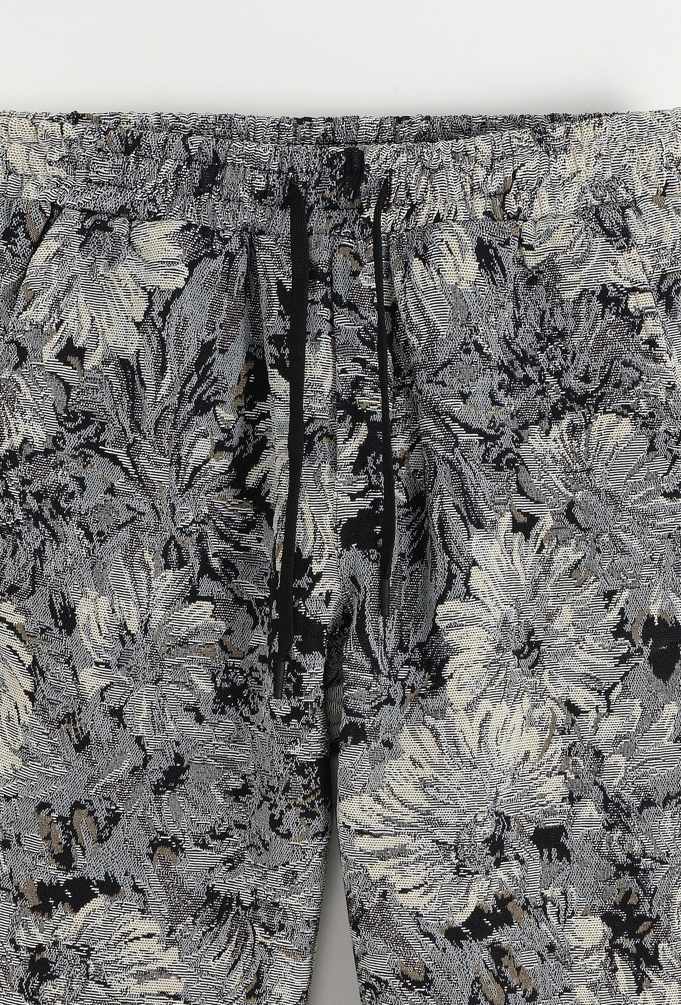 Ensemble Chemise et Pantalon Floral Gris et Blanc