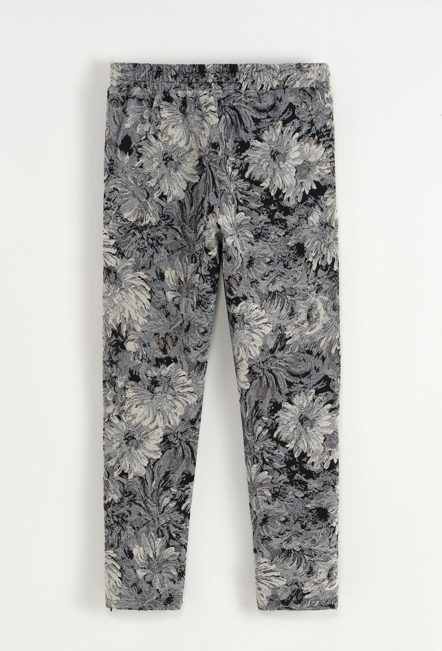 Ensemble Chemise et Pantalon Floral Gris et Blanc
