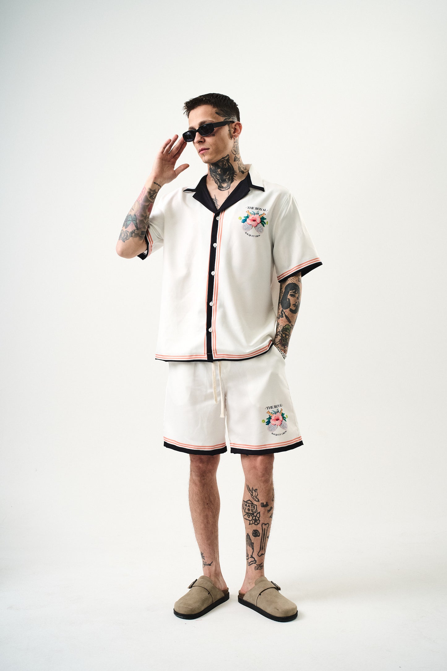Ensemble Chemise et Short The Royal Blanc Noir