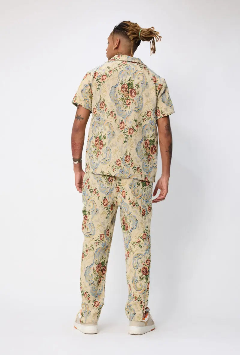 Ensemble chemise et pantalon tissage symbole cashemire bonhomme