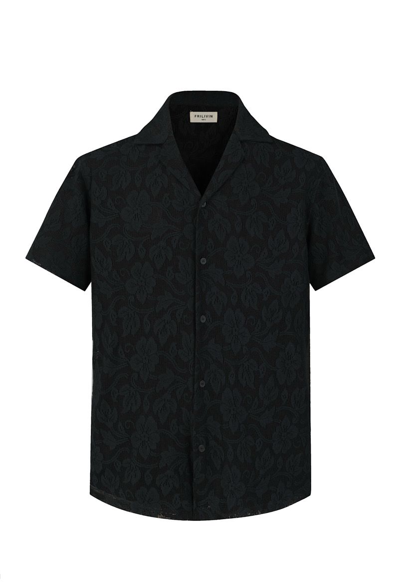 Chemise dentelle Floral Noir
