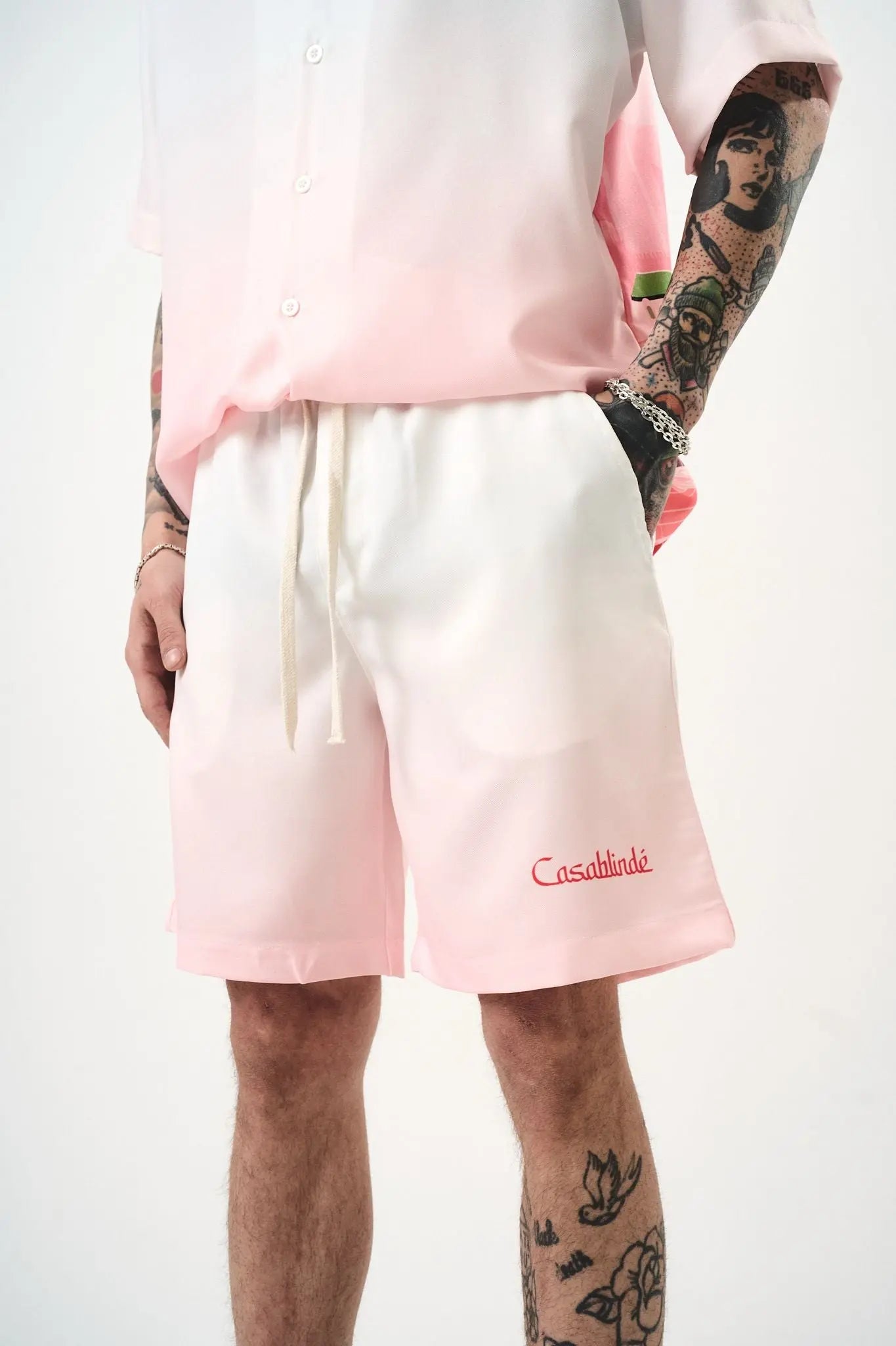 Ensemble Chemise et Short Casablindé Rose bonhomme