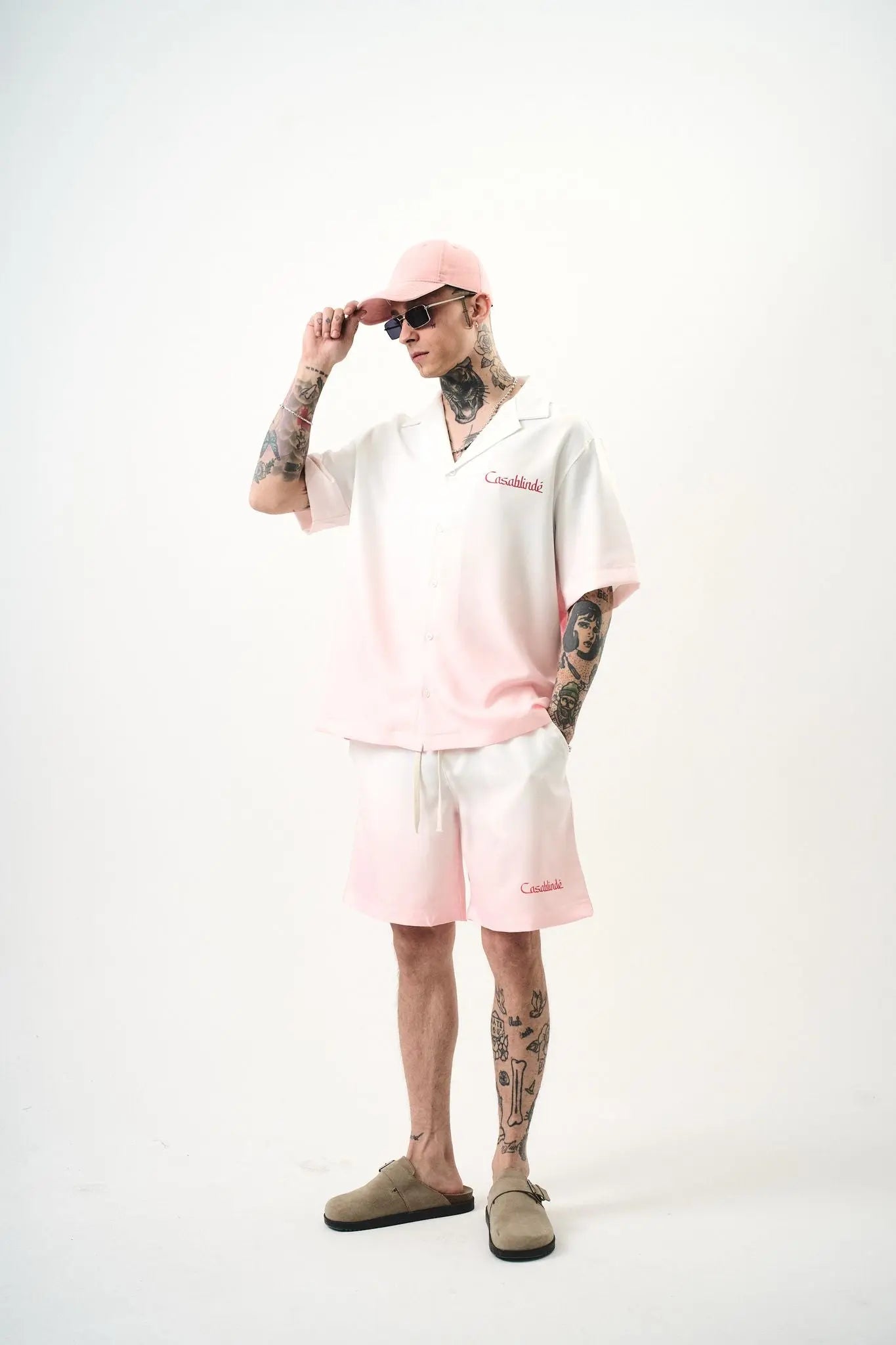 Ensemble Chemise et Short Casablindé Rose bonhomme